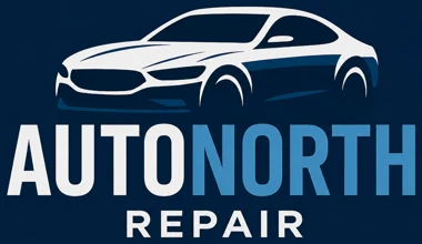 AutoNorth Auto Repair logo with car silhouette, North Bay Ontario